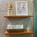 Prateleiras de Madeira com Suporte Invisível – 30 a 60cm