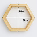 Kit 3 Nichos Colmeia de Pinus – Hexagonal