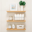 Prateleiras de Madeira com Suporte Invisível – 30 a 60cm