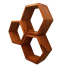 Kit 3 Nichos Colmeia de Pinus – Hexagonal