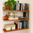 Kit Prateleira de Madeira com Suporte Invisível