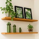 Kit Prateleira de Madeira com Suporte Invisível