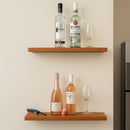 Prateleiras de Madeira com Suporte Invisível – 30 a 60cm